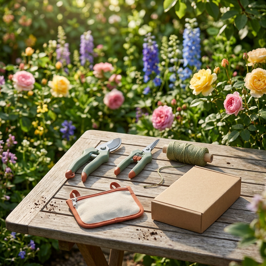 Garden Pruning & Plant-Tidying Tool Set with Bypass Pruner, Fine-Tip Snips, Plant Tie Roll & Zip Organizer for Thoughtful Everyday Garden Care